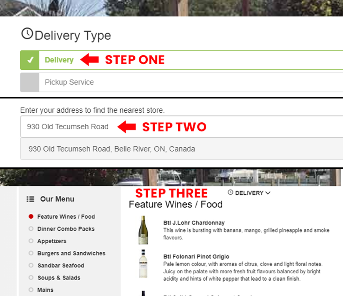 Sandbar Delivery Instructions